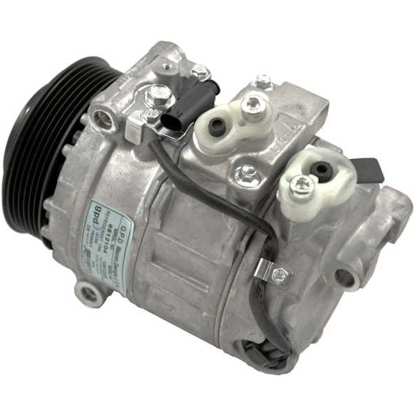 9643212D A/C Compressor, With Clutch, 6-Groove Pulley, 2.5L, 6Cyl