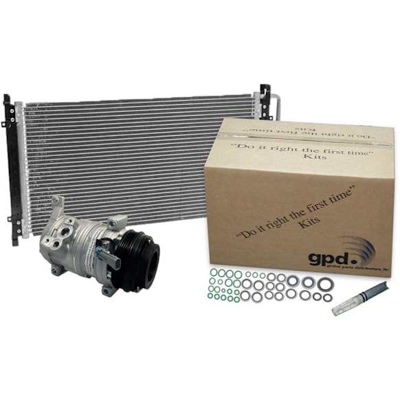 9643236A A/C Compressor, With Clutch, 6-Groove Pulley, 5.0L, 8Cyl