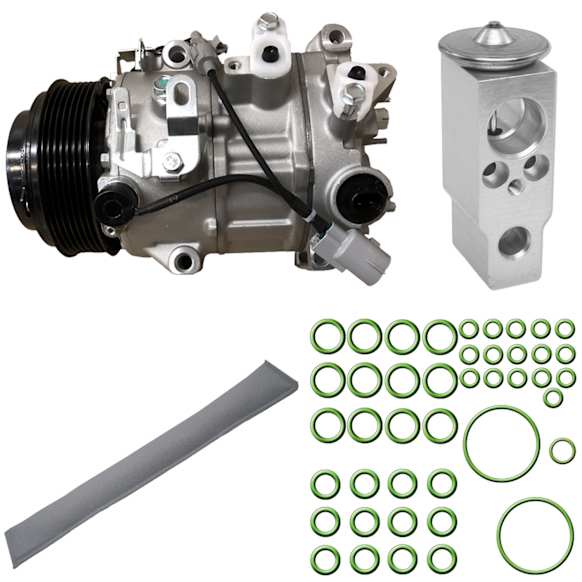 9645052 A/C Compressor, With Clutch, 7-Groove Pulley, 3.5L, 6Cyl