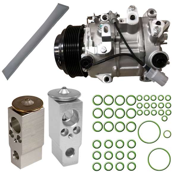 9645053 A/C Compressor, With Clutch, 7-Groove Pulley, 3.5L, 6Cyl