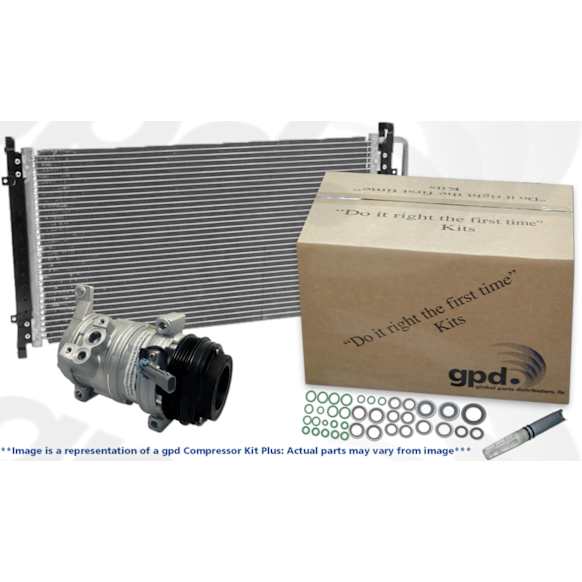 9711286B A/C Compressor, With Clutch, 5-Groove Pulley, 1.4L, 4Cyl, GPD OE Replacement