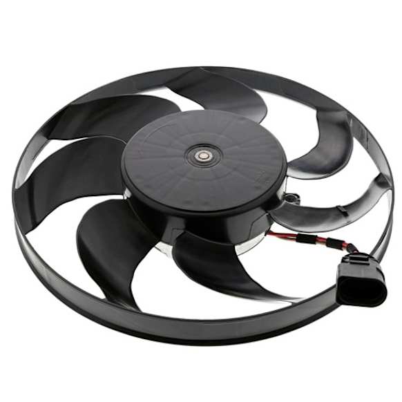 1KM-959-455 E OE Replacement Auxiliary fan Passenger Side, Single fan, Genuine Volkswagen