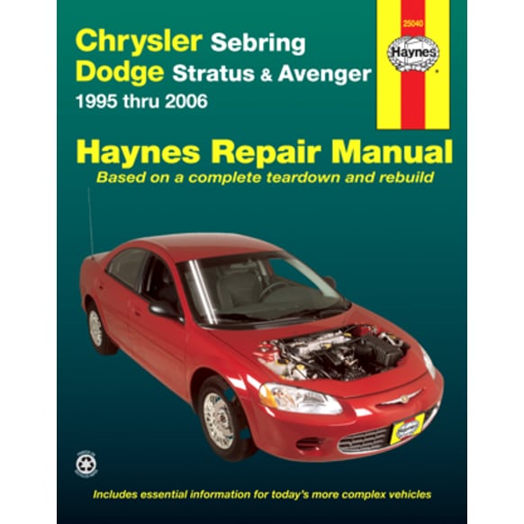 1996 Chrysler Sebring - Repair Manual - Repair manual, Sold individually