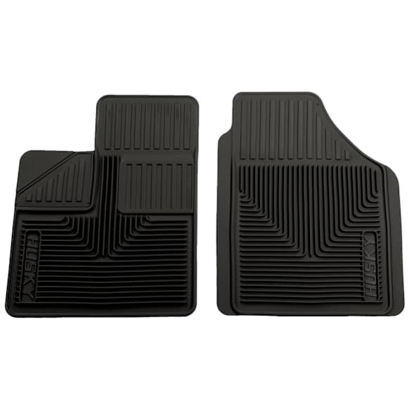2008 Chevrolet Uplander - Front Flat Floor Mat, Mini Cargo Van, Black, Made of Rubberized/Thermoplastic, Heavy Duty Series