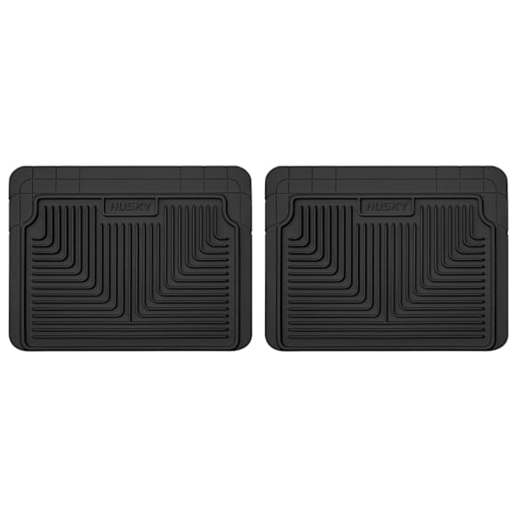 2005 Saturn Relay - Second or Third Row Flat Floor Mat, Mini Passenger Van, Does Not Cover Hump, May Require Trimming For Correct Fit/Trim Guides Molded In Mat, Black, Made of Rubberized/Thermoplastic, Heavy Duty Series