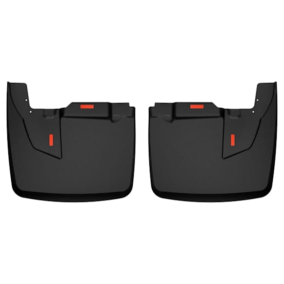 59071 Rear, Driver and Passenger Side Mud Flaps, Black, Thermoplastic, Mud Guards Series