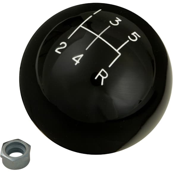 1630108 Universal, Classic Series Shift Knob - Black Plastic Round  Sold individually