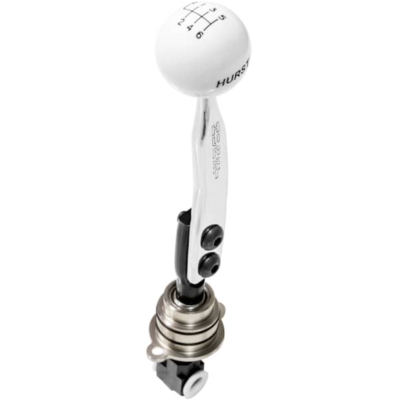3916029 Billet/Plus Series Shifter - Chrome Stick and White Knob, Manual, Direct Fit, Sold Individually