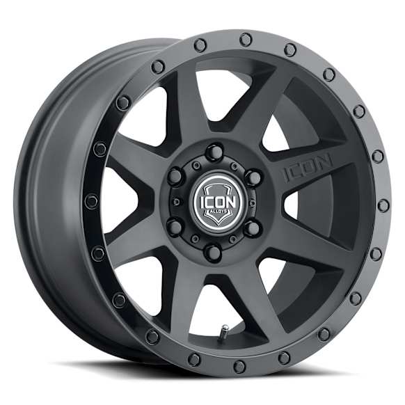 ICNWH1817857345DB ICON Alloys Rebound, Double Black, 17 x 8.5 / 5 x 5, -6mm Offset, 4.5in. BS
