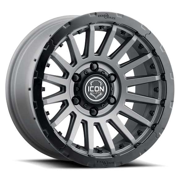 ICNWH23617859057CH ICON Alloys Recon Pro, Charcoal, 17 x 8.5 / 6 x 5.5, 25mm Offset, 5.75in. BS