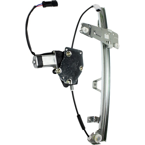Front, Passenger Side Window Regulator, Power, With Plastic Bracket