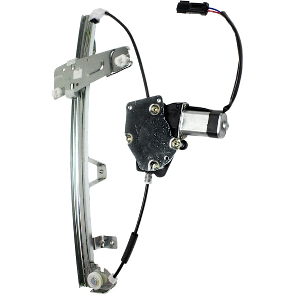 Front, Driver Side Window Regulator, Power, With Plastic Bracket
