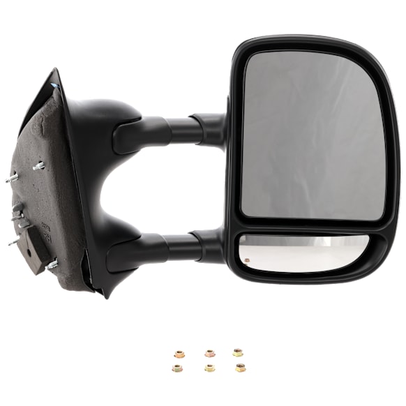 2000 Ford Excursion - Passenger Side Towing Mirror, without Marker Light without Power Heated s without Power s, Manual Adjust, Non-Heated, Textured Black, Manual Folding, No Signal Light, With Blind Spot Glass, No Memory, No Puddle Light, No Auto-Dimming