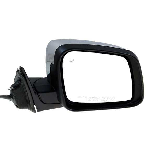 Passenger Side Mirror, Power Adjust, Heated, Power Folding, Chrome, In-housing Signal Light, With Memory, With Puddle Light, No Auto-Dimming, No Blind Spot Feature