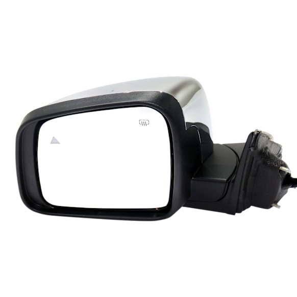 2014-2021 Jeep Grand Cherokee - Driver Side Mirror, Power Adjust, Heated, Power Folding, Chrome, In-housing Signal Light, With Memory, With Puddle Light, No Auto-Dimming, With Blind Spot Detection in Glass