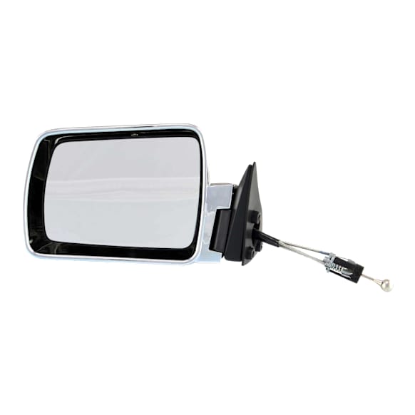 Driver Side Mirror, Manual Adjust, Non-Folding, Non-Heated, Chrome, No Signal Light, No Memory, No Puddle Light, No Auto-Dimming, No Blind Spot Feature