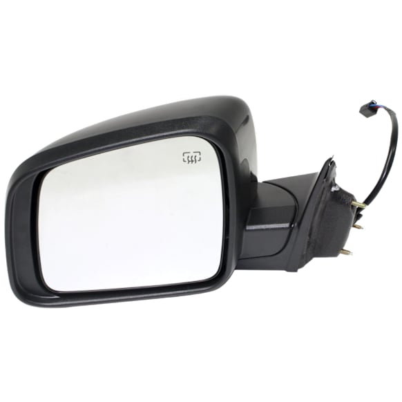2011 Jeep Grand Cherokee Overland - Driver Side Mirror, Power Adjust, Heated, Paintable, Manual Folding, No Signal Light, No Blind Spot Feature, No Memory, No Puddle Light, No Auto-Dimming