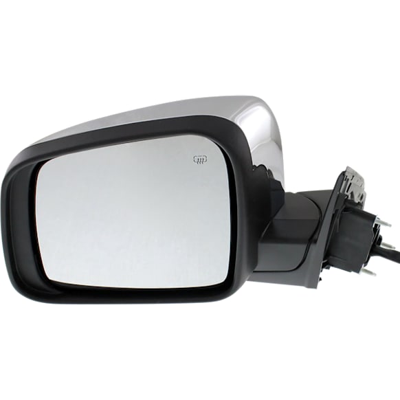 Driver Side Mirror, Power Adjust, Heated, Manual Folding, Chrome, In-housing Signal Light, With Memory, No Puddle Light, No Auto-Dimming, No Blind Spot Feature