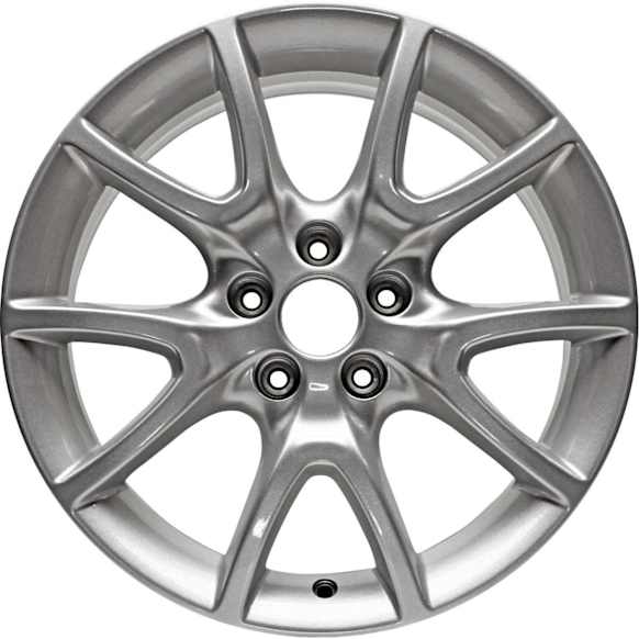ALY02445U20N Jante Aluminum Silver Wheel - 17 in. X 7.5 in., 5 x 110 mm Bolt Pattern, Sold Individually