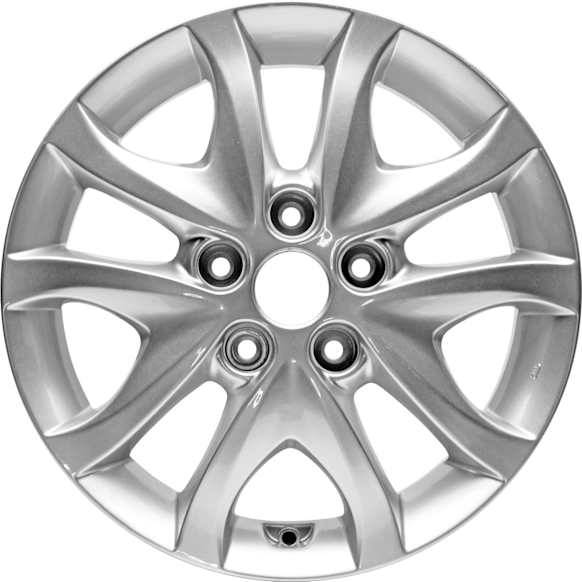 ALY70777U20N Jante Aluminum Silver Wheel - 16 in. X 6 in., 5 x 115 mm Bolt Pattern, Sold Individually