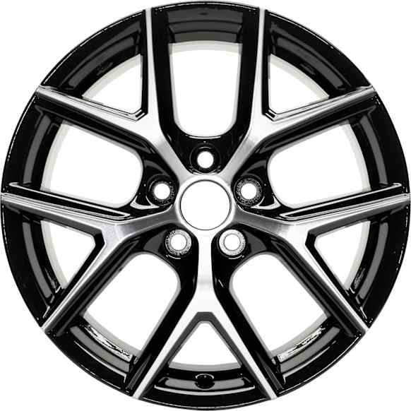 ALY75201U45N Jante Aluminum Painted Black Wheel - 18 in. X 7.5 in., 5 x 114 mm Bolt Pattern, Sold Individually