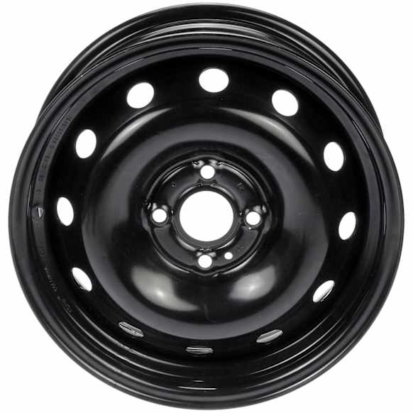 STL08077U45N Steel Painted Black Wheel - 15 in. X 6 in., 4 x 100 mm Bolt Pattern, Sold Individually