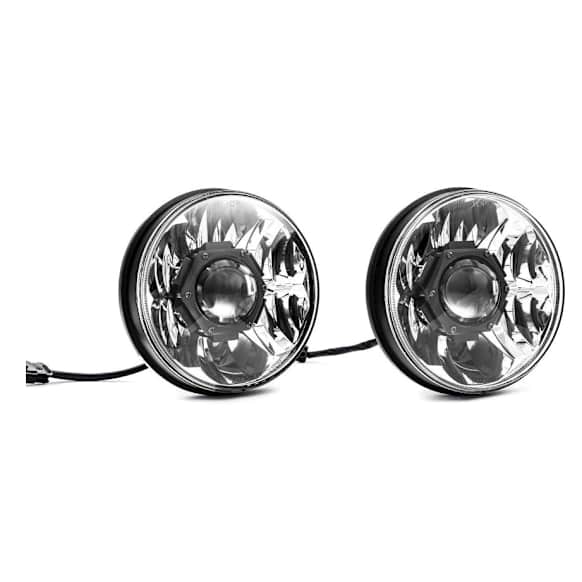 42342 Driver and Passenger Side LED Headlight, With bulb(s), Clear Lens, Black Interior, Gravity Series
