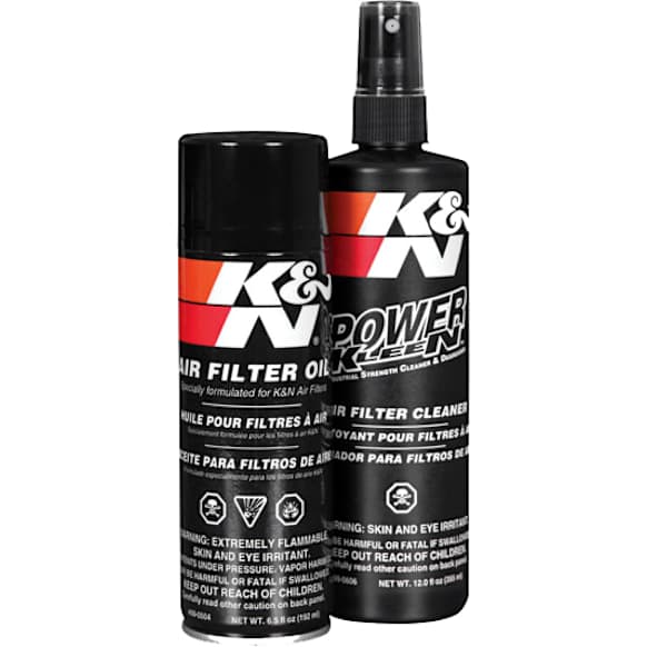 K&N Air Filter Cleaning Kit - Aerosol Filter Cleaner and Oil Kit; Restores Engine Air Filter Performance; Service Kit - 99-5000