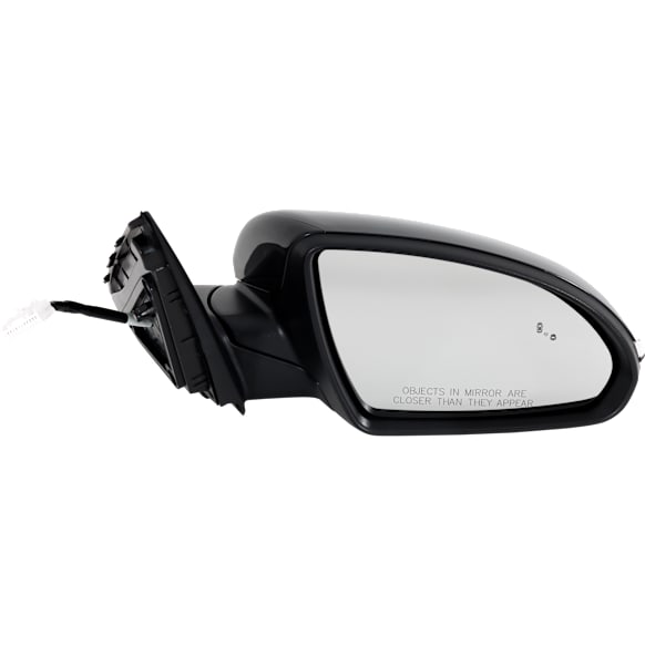 2016-2020 Kia Optima - Passenger Side Mirror, Power Adjust, Heated, Power Folding, Paintable, In-housing Signal Light, With Memory, No Puddle Light, No Auto-Dimming, With Blind Spot Detection in Glass