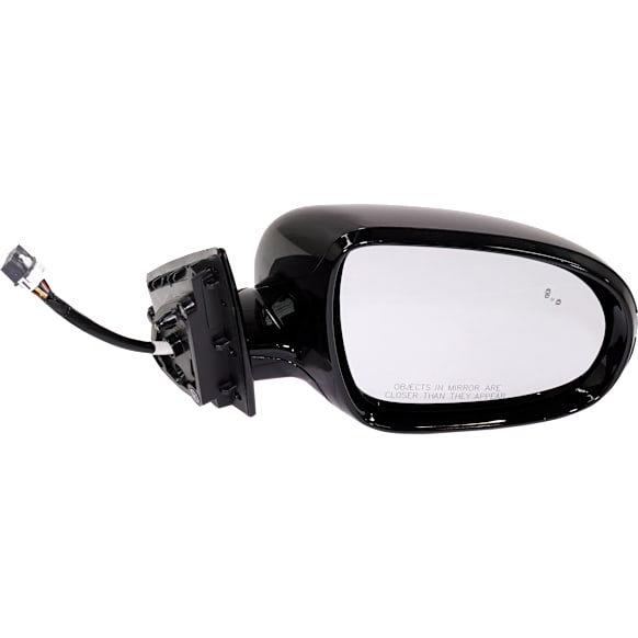 Passenger Side Mirror, Power, Power Folding, Heated, Paintable, In-housing Signal Light, With memory, No Puddle Light, No Auto-Dimming, With Blind Spot Detection in Glass