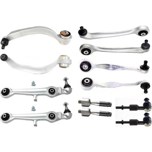 12-Piece Kit Front, Driver and Passenger Side, Upper and Lower Control Arms with Lateral Links and Tie Rod Ends