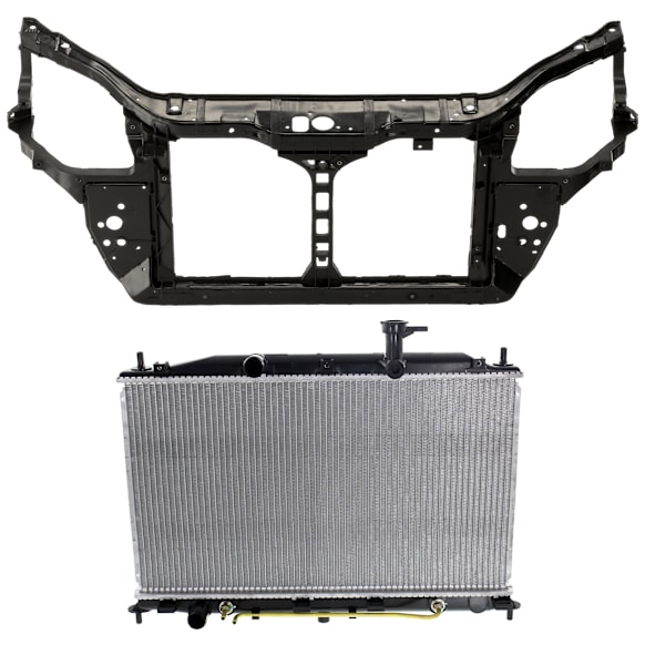 2007 Hyundai Accent - 2-Piece Kit Radiator, Automatic Transaxle, 1.6L 4Cyl,  Includes (1) Radiator and (1) Radiator Support