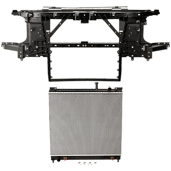 2004 Nissan Titan XE - 2-Piece Kit Radiator, For Models With Standard Duty Cooling, 5.6L 8Cyl,  Includes (1) Radiator and (1) Radiator Support