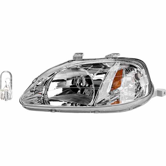 2-Piece Kit Driver Side Incandescent Headlight, Includes (1) Headlight and (1) Light Bulb