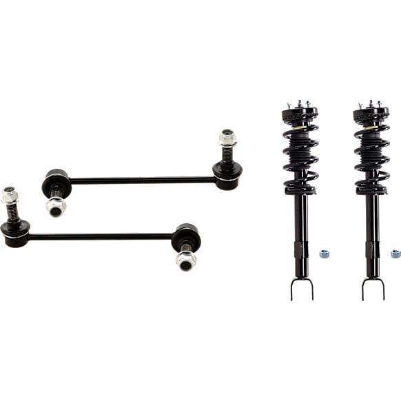 2020 Dodge Challenger - 4-Piece Kit Front, Driver and Passenger Side Fully Loaded Strut, RWD,  Includes (2) Shock Absorber and Strut Assembly and (2) Sway Bar Link