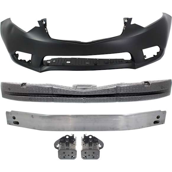 2014 Acura TSX Base - 5-Piece Kit Front Primed Bumper Cover, Sedan,  Includes (1) Bumper Absorber, (2) Bumper Bracket, (1) Bumper Cover, and (1) Bumper Reinforcement