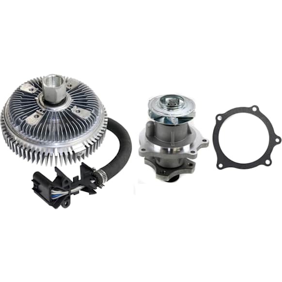2-Piece Kit Water Pump Kit, 4.2 Liter Engine, With Gasket, includes Fan Clutch