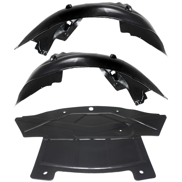 2005 Dodge Magnum R/T - 3-Piece Kit Front, Driver and Passenger Side Fender Liner,  Includes (1) Engine Splash Shield and (2) Fender Liner