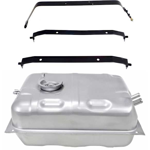 1982 Jeep CJ7 - 4-Piece Kit Fuel Tank,  15 Gallon, 25-1/4 x 18-1/4 x 10-7/8, Lock Ring Kit Included, 15 gallons / 57 liters, GAS,  Includes (1) Fuel Tank and (3) Fuel Tank Strap