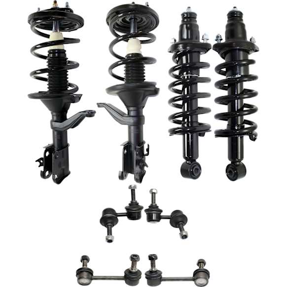 2004 Honda CR-V EX - 8-Piece Kit Front and Rear, Driver and Passenger Side Fully Loaded Strut,  Includes (4) Loaded Strut and (4) Sway Bar Link