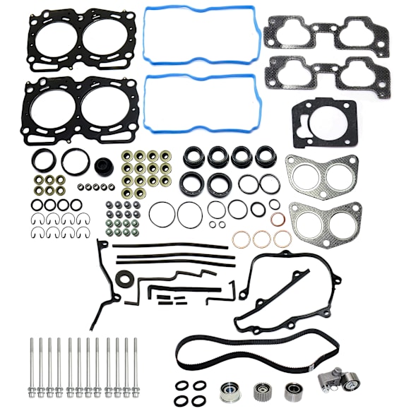 2007 Subaru Impreza Outback Sport - 14-Piece Kit Timing Belt Kit, EJ253 Engine, Naturally Aspirated, SOHC Engine, 16 Valve, Without Upper Int. Set, Water Pump Not Included, 2.5L 4Cyl,  Includes (1) Cylinder Head Bolt, (1) Cylinder Head Gasket, (1) Timing Belt Kit