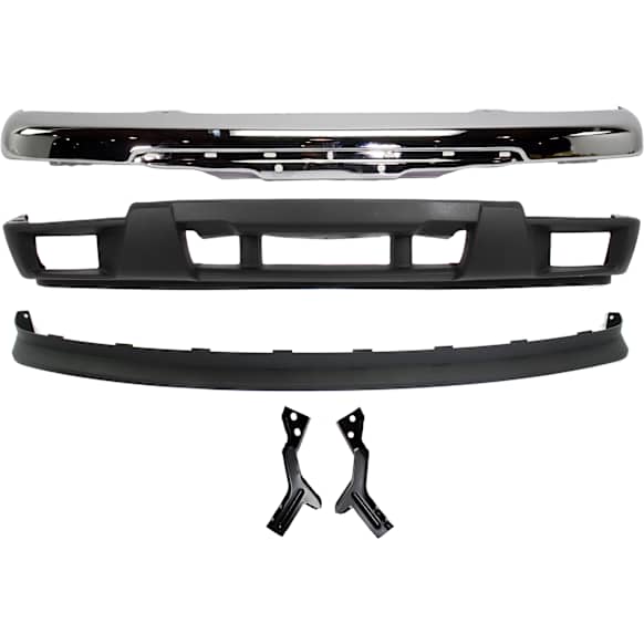 2007 Chevrolet Colorado - 3-Piece Kit Front Bumper,  Non-Xtreme Models, For Models Without Sport Package, Chrome, Standard Cab Pickup,  Includes (1) Bumper, (1) Bumper Cover, and (1) Valance