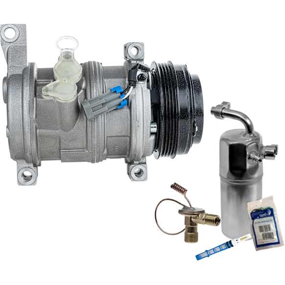 2-Piece Kit A/C Compressor Kit, includes A/C Compressor and A/C Service Kit, Two Bolts to mount the Hoses