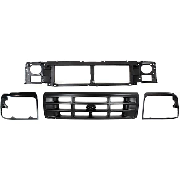 4-Piece Kit Header Panel, includes Grille, Header Panel, and Headlight Doors