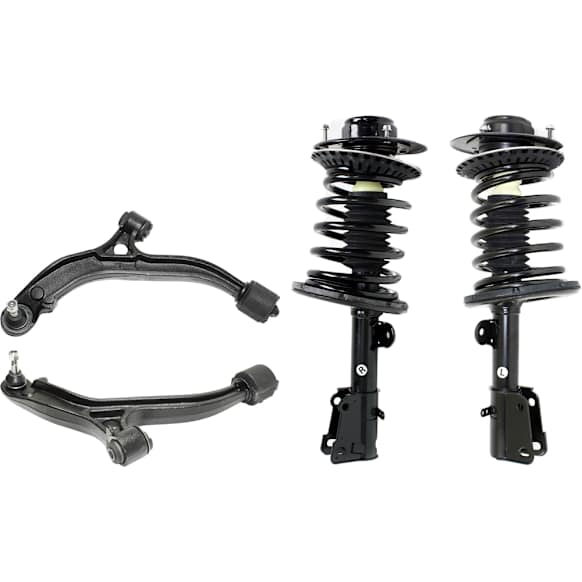 4-Piece Kit Front, Driver and Passenger Side, Lower Control Arms with Loaded Struts, Front Wheel Drive