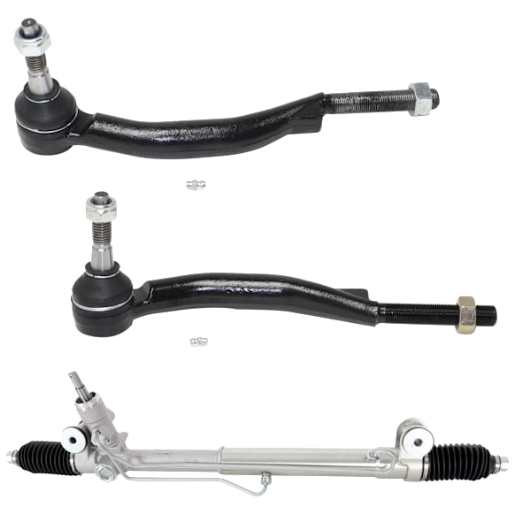 3-Piece Kit Front Suspension Includes Steering Rack and Tie Rod Ends, Includes 16mm Tie Rod Thread