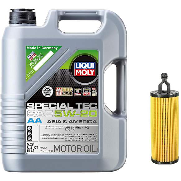 2014 Dodge Durango - 2-Piece Kit Oil Filter, Cartridge, 3.6L 6Cyl  Includes (1) Oil Filter, (1) Motor Oil