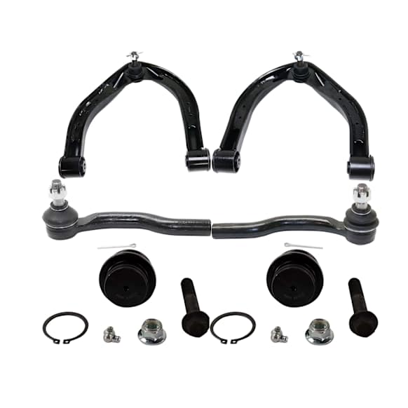 2004 Nissan Titan - 6-Piece Kit Front, Driver and Passenger Side Control Arm Kit, RWD, Includes (2) Ball Joint, (2) Control Arm, and (2) Tie Rod End