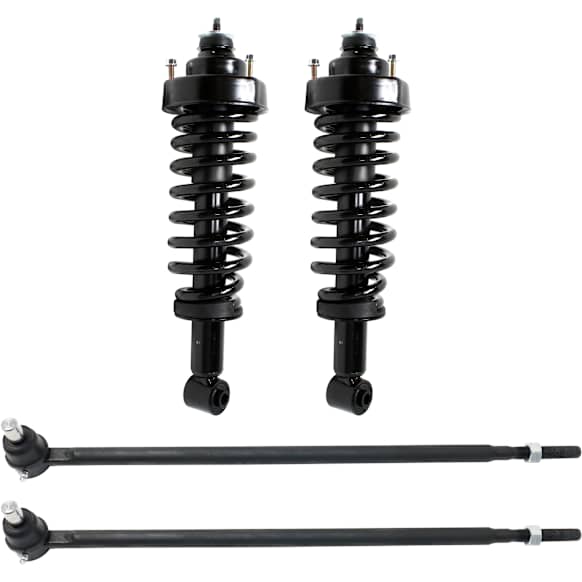 2002 Ford Explorer - 4-Piece Kit Rear, Driver and Passenger Side Suspension Kit,  Includes (2) Loaded Strut and (2) Tie Rod End