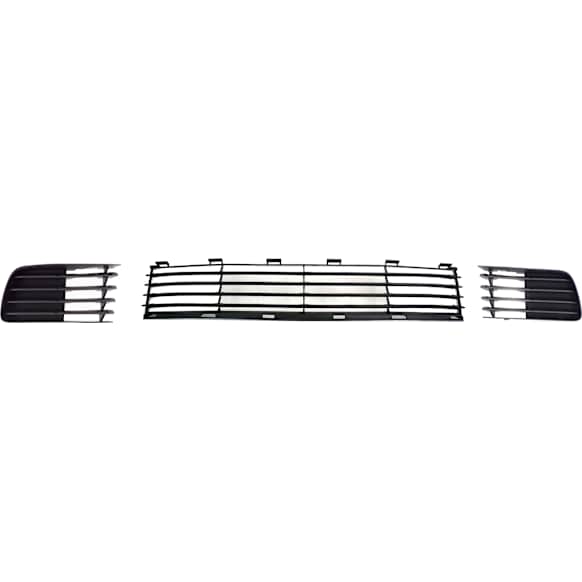 2009 Toyota Prius Base - 3-Piece Kit Front, Lower Bumper Grille, Textured Black,  Includes (1) Bumper Grille and (2) Fog Light Cover